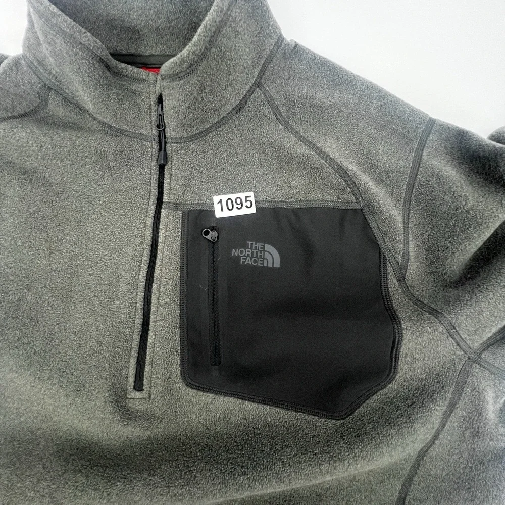 The North Face Mens XL‎ Polartec Classic Fleece 1/4 Zip Pullover Gray Jacket.